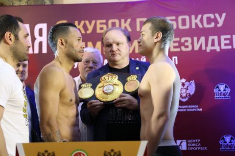 В Казани состоялась церемония взвешивания участников полуфинального этапа отборочного турнира «Кубок по боксу им. Президента РФ В.В.Путина»